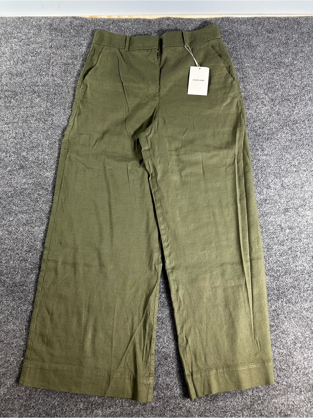 Everlane Olive Wide-Leg Women's Pants